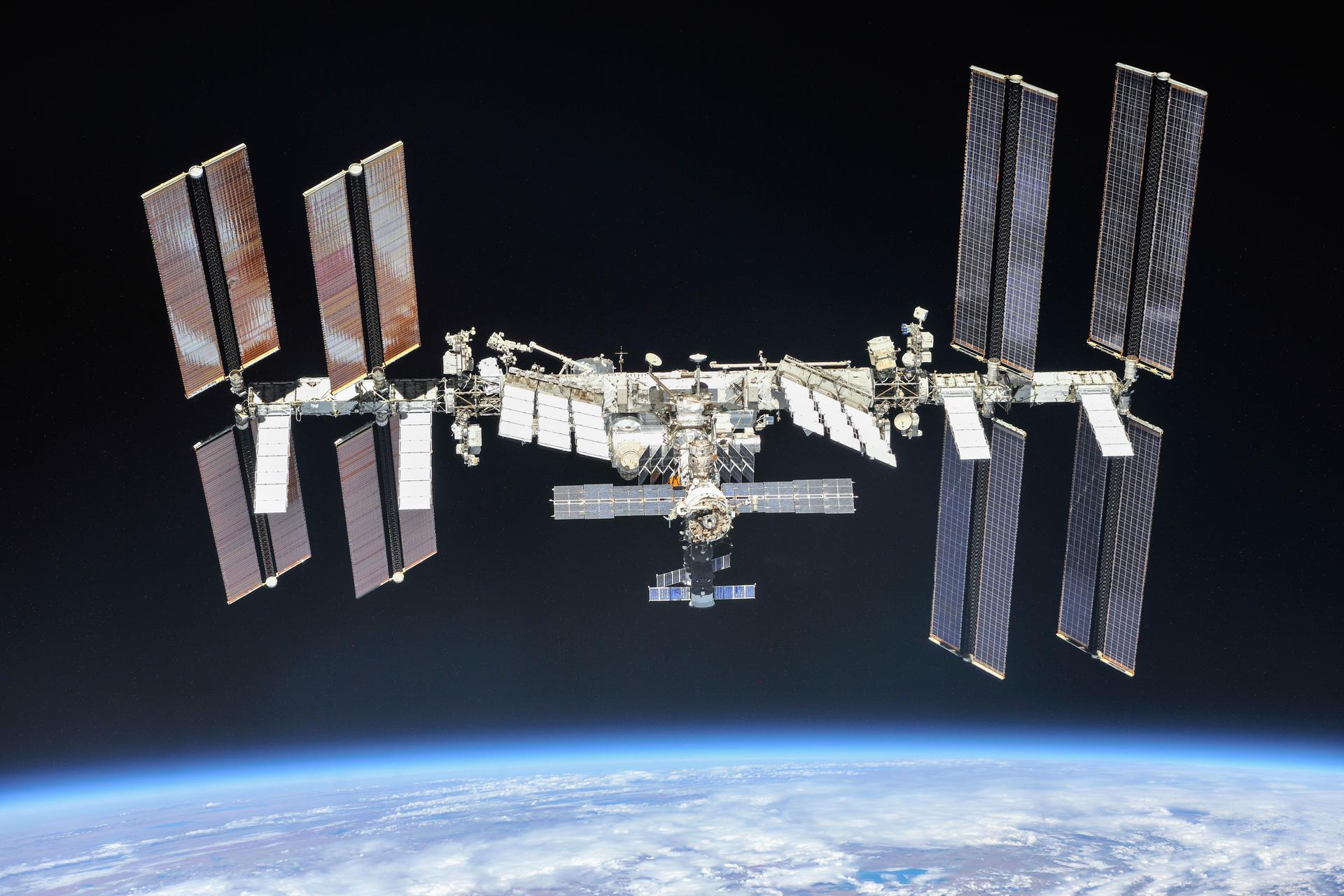 International Space Station orbiting above Earth