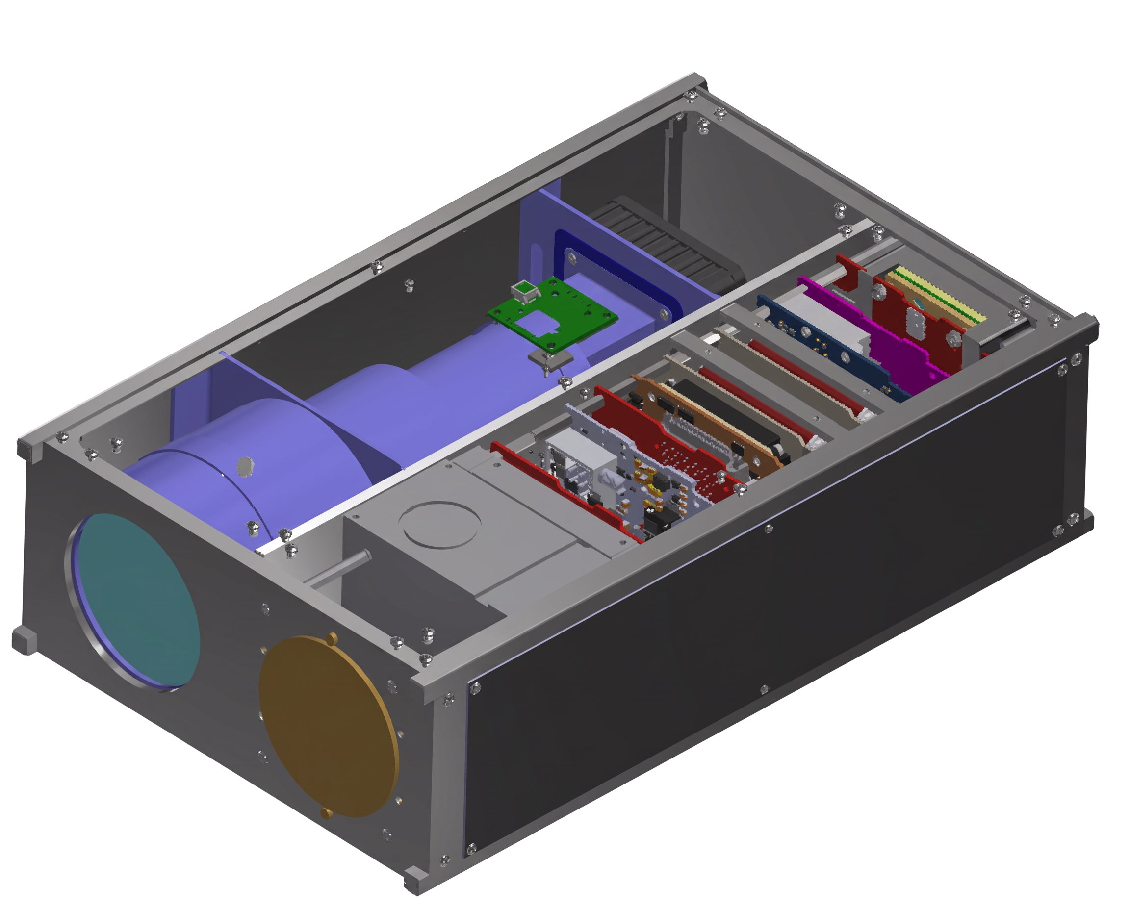 Nanosatellite payload module with integrated computing boards