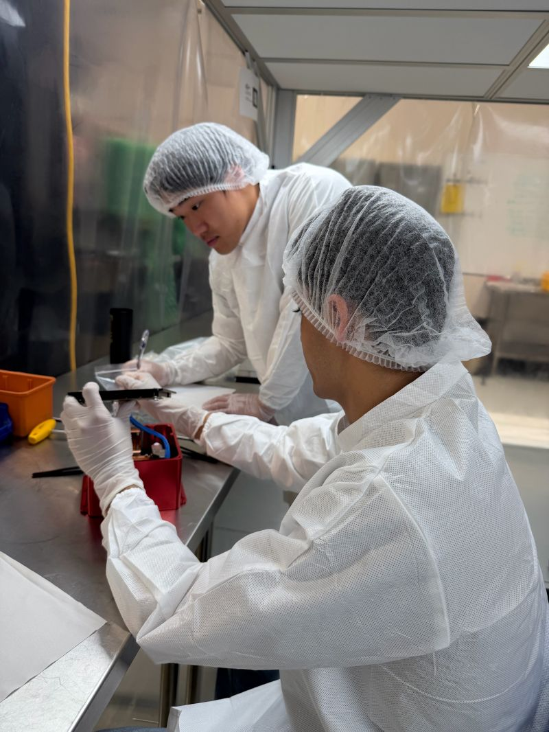 Lee Tran integrating the NVIDIA experiment at a NASA partner facility