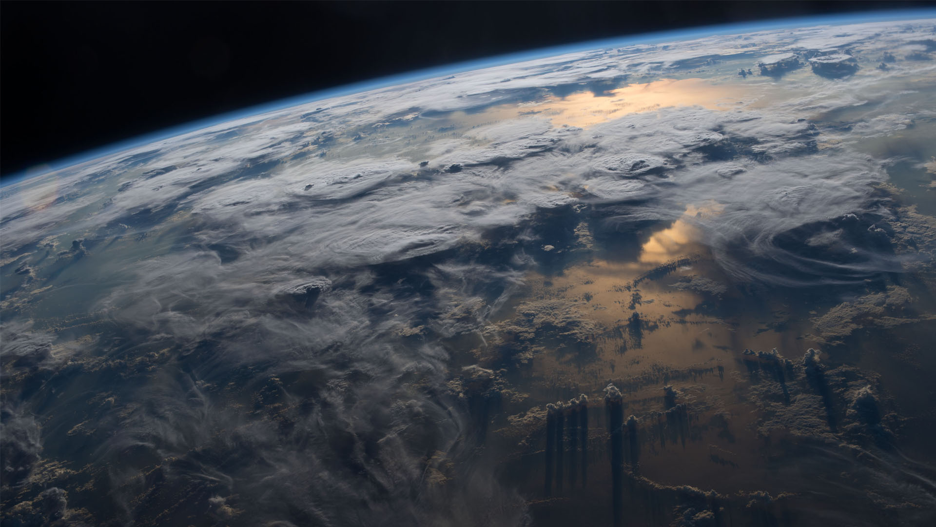 Earth and its cloud systems viewed from orbit